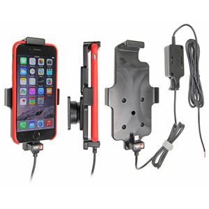 Resim Brodit Halter Aktiv, mit Festanschluss, 12/24V, für  Apple iPhone 6, Verstellbar (oben), für Geräte mit größeren Skins (Schutzhüllen), Ladekabel ist von Apple lizenziert!