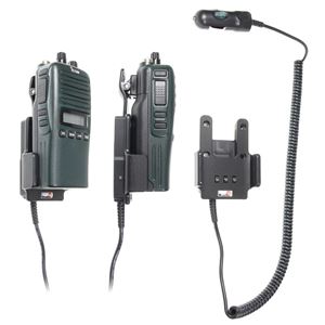 Resim Brodit Halter Aktiv, 12/24V, für  iCom IC-F15 / IC-F25 / IC-F3161 / IC-F34 / IC-F44GS / IC-F44GT, Slim Design, Ladegerät im Halter integriert