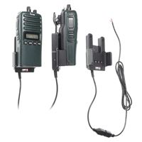 Resim Brodit Halter Aktiv, mit Festanschluss, 12/24V, für  iCom IC-F15 / IC-F25 / IC-F3161 / IC-F34 / IC-F44GS / IC-F44GT , Slim Design, Ladegerät im Halter integriert