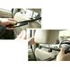 Resim Brodit Heck Monitor Halter 95-155 mm, für Monitore mit Gewindeloch unten - Montage an der Kopfstütze - mit flexiblem Arm (ca. 27 cm)