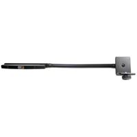 Resim Brodit Heck Monitor Halter 123-183 mm, für Monitore mit Gewindeloch unten - Montage an der Kopfstütze - mit flexiblem Arm (ca. 27 cm)