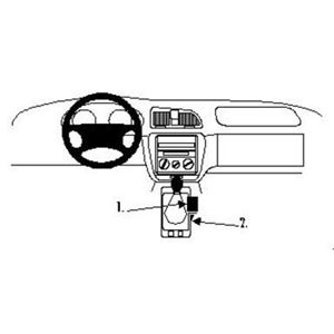 Resim Brodit ProClip für Daewoo Nubira, ab Baujahr 1997 bis 1999