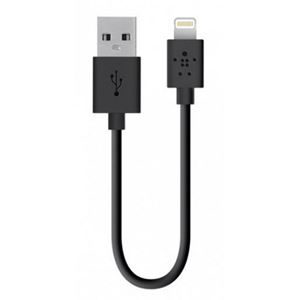 Изображение F8J023bt06INBLK, Belkin Datenkabel Lightning auf USB für  Apple iPad 4 / iPad Air / iPad Air 2 / iPad Mini / iPad Mini 2 Retina / iPad Mini 3, 15 cm