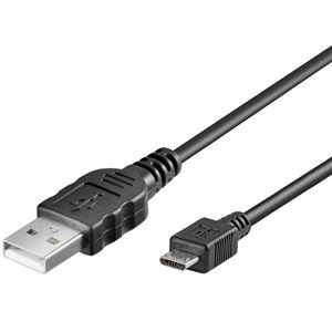 Изображение Datenkabel MICRO-USB  für LG V900 Optimus Pad , BLACK , ca. 1 Meter