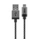 Изображение Datenkabel MICRO-USB  für LG V900 Optimus Pad , METALLIC, ca. 1 Meter, mit Textilummantelung
