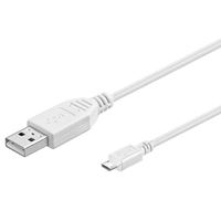 Изображение Datenkabel MICRO-USB  für LG V900 Optimus Pad , WHITE , ca. 1 Meter