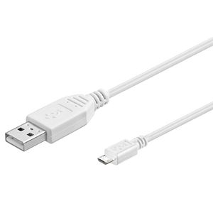 Изображение Datenkabel MICRO-USB  für LG V900 Optimus Pad , WHITE , ca. 1 Meter