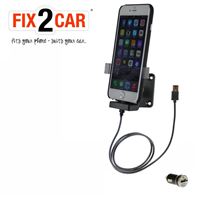 Resim Fix2car FLEX, aktive KFZ-Schraubhalterung für  Apple iPhone 6 Plus, für Geräte mit oder ohne Cover, mit Zigarettenanzünderstecker