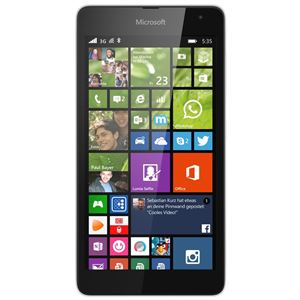 Image de Microsoft Lumia 535 - White - (Bluetooth 4.0 WLAN 5MP Kamera 8GB int. Speicher GPS microSD Windows Phone 8.1 12,7cm (5 Zoll) Touchscreen) Smartphone