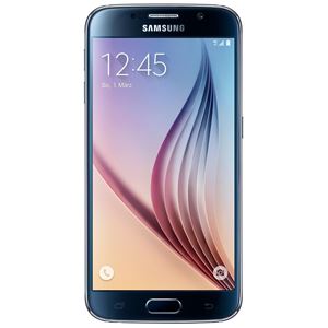 Изображение Samsung SM-G920F Galaxy S6 32GB - Farbe: Sapphire Black - (Bluetooth, 16MP Kamera, WLAN, A-GPS, Android OS 5.0.2, 2,1 GHz Quad-Core & 1,5 GHz Quad-Core CPU, 3GB RAM, 32GB int. Speicher, 12,95cm (5,1 Zoll) Touchscreen)