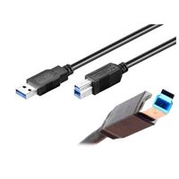 Resim USB 3.0 Anschlusskabel 4,5 m - Stecker A auf Stecker B , BLACK