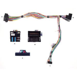 Изображение Audio2Car - Adapter für VW / Audi / Seat / Skoda ab ca. 2010 (Quadlock / 40-pin Fächerstecker voll durchbelegt / auch passend für ältere Quadlock-Fahrzeuge)