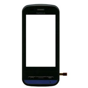 Bild von Displayscheibe mit A-Cover und Touchscreen BLACK für  Nokia C6