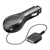 Immagine di KFZ-Ladekabel -AUFROLLBAR- BLACK, 12V/24V, für  Apple iPhone / iPhone 3G / iPhone 3G S / iPhone 4 / iPhone 4S / iPod Touch 4