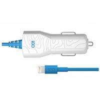 Immagine di KFZ-Ladekabel 12V für  Apple iPad 4 / iPad Air / iPad Air 2 / iPad Mini / iPad Mini 2 Retina / iPad Mini 3, weiß/blau, iGO, PS00322-0002