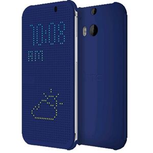 Bild von HC-M100 BLUE Dot Flip Case (Bookstyle) für  HTC One M8 / One M8S
