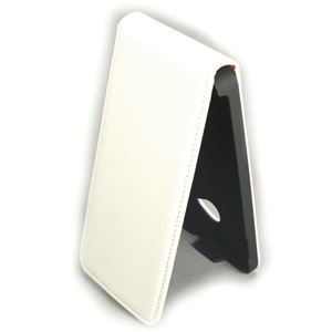 Bild von Premium Flipstyle, WHITE, Ledertasche für  HTC One