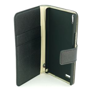 Bild von Premium Bookstyle BLACK für  Huawei Ascend P6