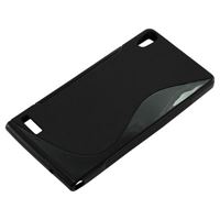 Immagine di S-CURVE, TPU-Case für  Huawei Ascend P6, BLACK