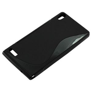Immagine di S-CURVE, TPU-Case für  Huawei Ascend P6, BLACK