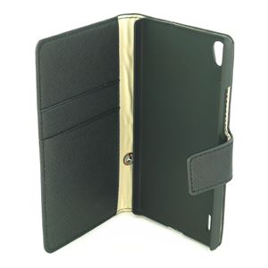 Bild von Premium Bookstyle BLACK für  Huawei Ascend P7