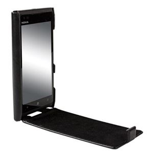 Bild von Krusell-Tasche SlimCover BLACK für  Nokia Lumia 900, Flipstyle mit Displayschutz