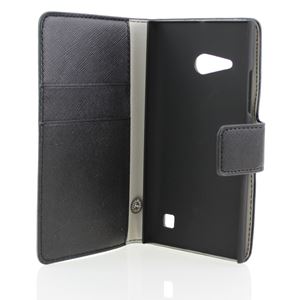 Bild von Premium Bookstyle BLACK für  Nokia Lumia 730 / Lumia 730 Dual Sim