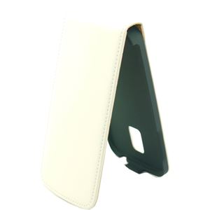 Bild von Premium Flipstyle, WHITE, Ledertasche für  Samsung SM-G800 Galaxy S5 Mini