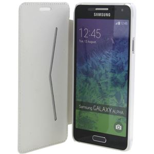 Bild von Dolce Vita Book-Line WHITE, Ledertasche für  Samsung SM-G850F Galaxy Alpha