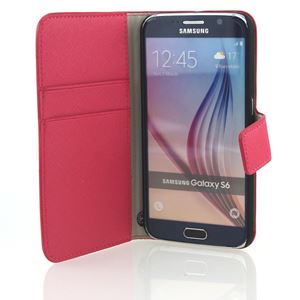 Bild von Premium Bookstyle PINK für  Samsung SM-G920F Galaxy S6