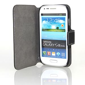 Bild von Premium Bookstyle, STAND, für  Samsung i8190 Galaxy S3 Mini / i8200 Galaxy S3 Mini Value Edition, BLACK