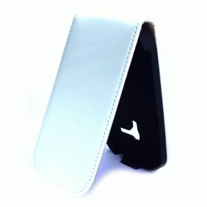 Bild von Premium Flipstyle, WHITE, Ledertasche für  Samsung i8190 Galaxy S3 Mini / i8200 Galaxy S3 Mini Value Edition