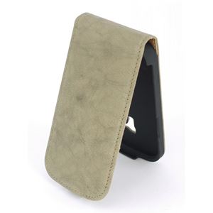 Image de Vintage Flipstyle CREME Ledertasche für  Samsung i8190 Galaxy S3 Mini / i8200 Galaxy S3 Mini Value Edition