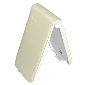 Bild von Dolce Vita Flipstyle WHITE, Ledertasche für  Samsung i9190 Galaxy S4 Mini / i9195 Galaxy S4 Mini