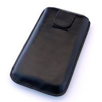 Bild von Etui-Tasche STYLE Magnet Strap BLACK  für TELME C145 , Material: Kunstleder