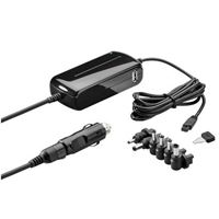 Afbeelding van 12-14V DC Universal Notebook-Netzteil / Ausgang: 15-24 V DC 4000 mA (72W) + USB Buchse 1000 mA mit 6 Adapterstecker (inkl. 1 Dell Stecker)