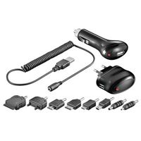 Picture of Lade-Kit 3in1 (USB, 12V und 230V) für  Alcatel One Touch EVO 7 / One Touch EVO 7 HD / One Touch EVO 8 HD / One Touch Pop 8 / One Touch Tab 7 / One Touch Tab 7 HD / One Touch Tab 8 HD