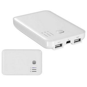 Resim PowerBank, ca. 5000 mAh, für  Apple iPad / iPad 2 / iPad 3, Ausgang: 2x USB (1x 0,5A + 1x 1A oder 1x 1,5A)
