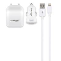 Изображение Cabstone All-in-One Power Set: Ladegerät 230V & KFZ-Ladegerät 12/24V für  Apple iPad 4 / iPad Air / iPad Air 2 / iPad Mini / iPad Mini 2 Retina / iPad Mini 3, Lightning Daten & Ladekabel WHITE