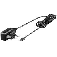 Obrazek Ladegerät 230V, 1A , Micro USB, BLACK, inkl. Kabelmangement