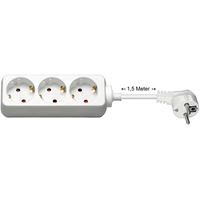 Immagine di Steckdosenleiste, 1,5 Meter, 3x Schuko, WHITE