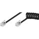 Resim Hörerkabel / Spiralkabel 4 m , beidseitig UAE-Stecker 4-pol (RJ10), BLACK