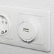 Image de Ladegerät / Adapter 230V auf 1x USB, 1A , WHITE (mit 2-fach USB Adapter auf 2x seitlicher Ladeanschluss)