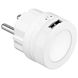 Image de Ladegerät / Adapter 230V auf 1x USB, 1A , WHITE (mit 2-fach USB Adapter auf 2x seitlicher Ladeanschluss)