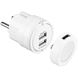 Immagine di Ladegerät / Adapter 230V auf 2x USB, 2,1A , WHITE (mit 2-fach USB Adapter auf 2x seitlicher Ladeanschluss)