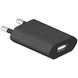 Imagen de Ladegerät / Adapter SMALL 230V auf 1x USB, 1A, BLACK