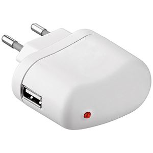 Immagine di Ladegerät / Adapter 230V auf 1x USB, 1A, WHITE