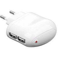 Immagine di Ladegerät / Adapter 230V auf 2x USB, 2A , WHITE