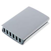 Immagine di Ladegerät / Multi-Adapter 230V auf 6x USB, 10A ,WHITE, mit Auto-ID!