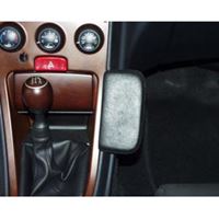 Resim Telefon-Konsole für Alfa Romeo 156, ab Bj. 98-2001, BLACK, Echtleder